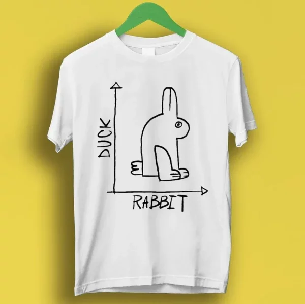 Rabbit Duck Drawing Meme Gift Funny Tee Style Unisex Gamer Cult Music T Shir