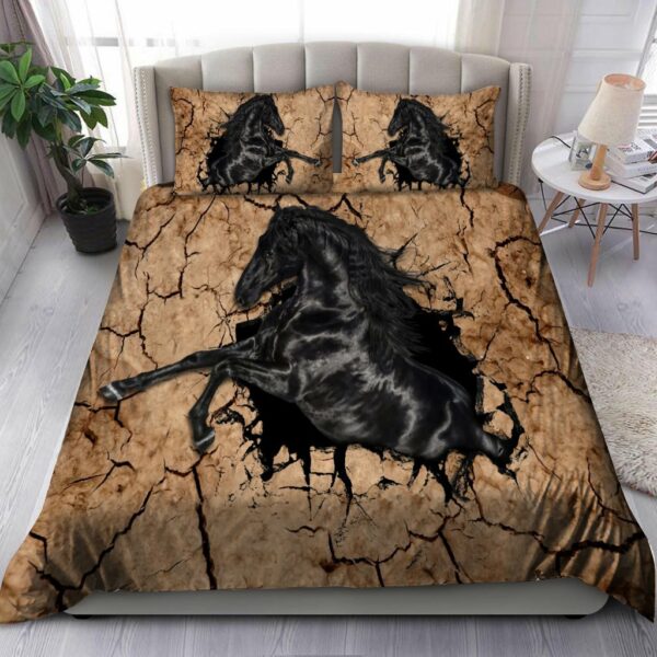Black Horse Bedding Set