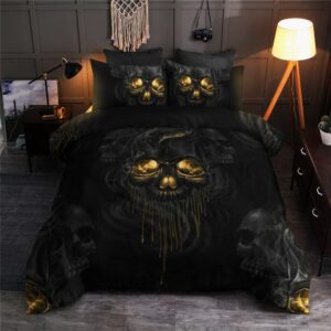 Black Skull Bedding Set
