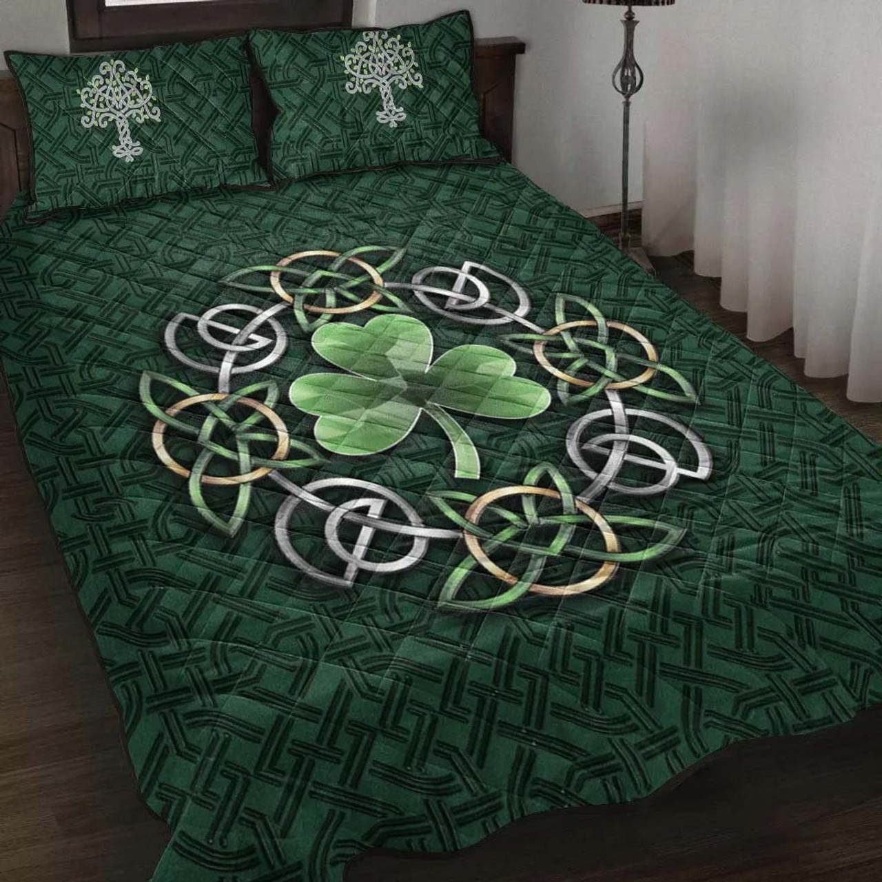 Celtic Quilt Set Ireland Celtic Shamrock