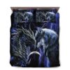 Dragon And Wolf Bedding Set Blue