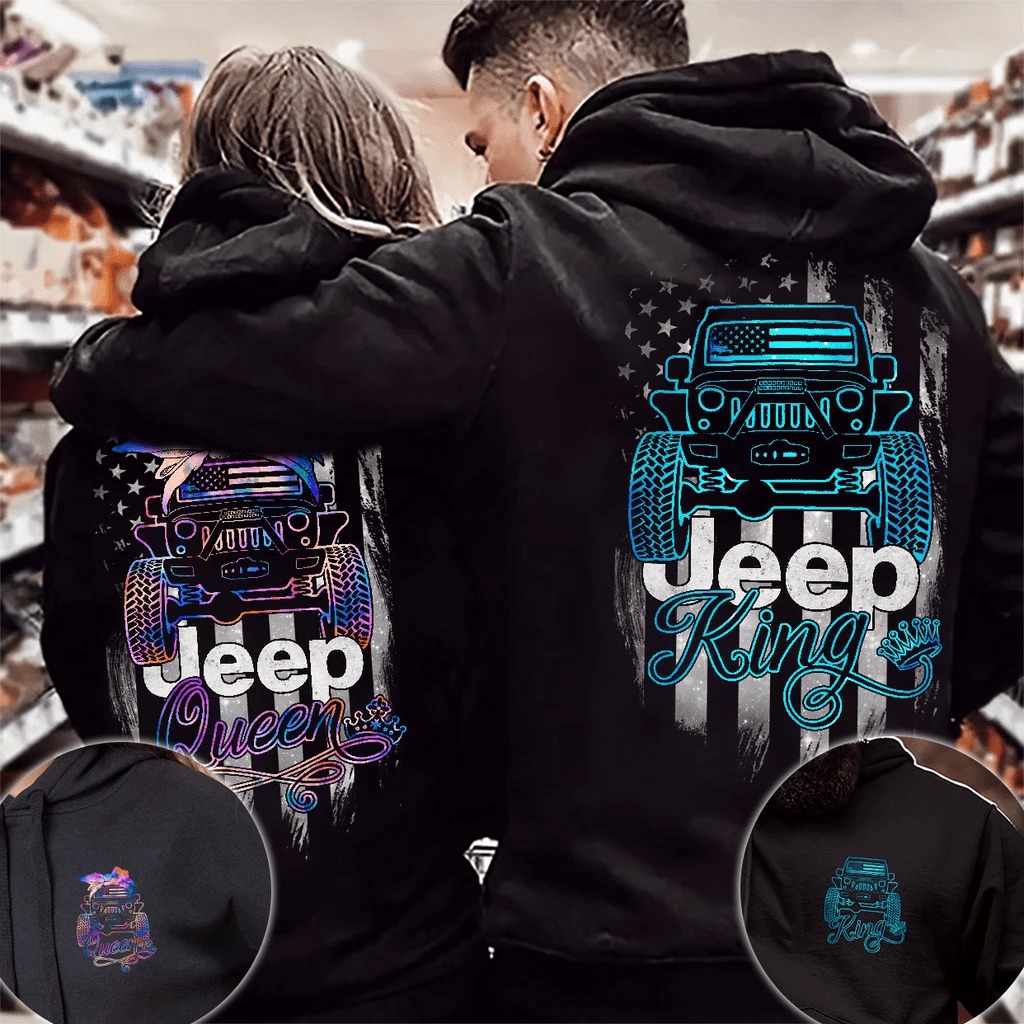 Jeep Couple Hoodie Jeep King Jeep Queen
