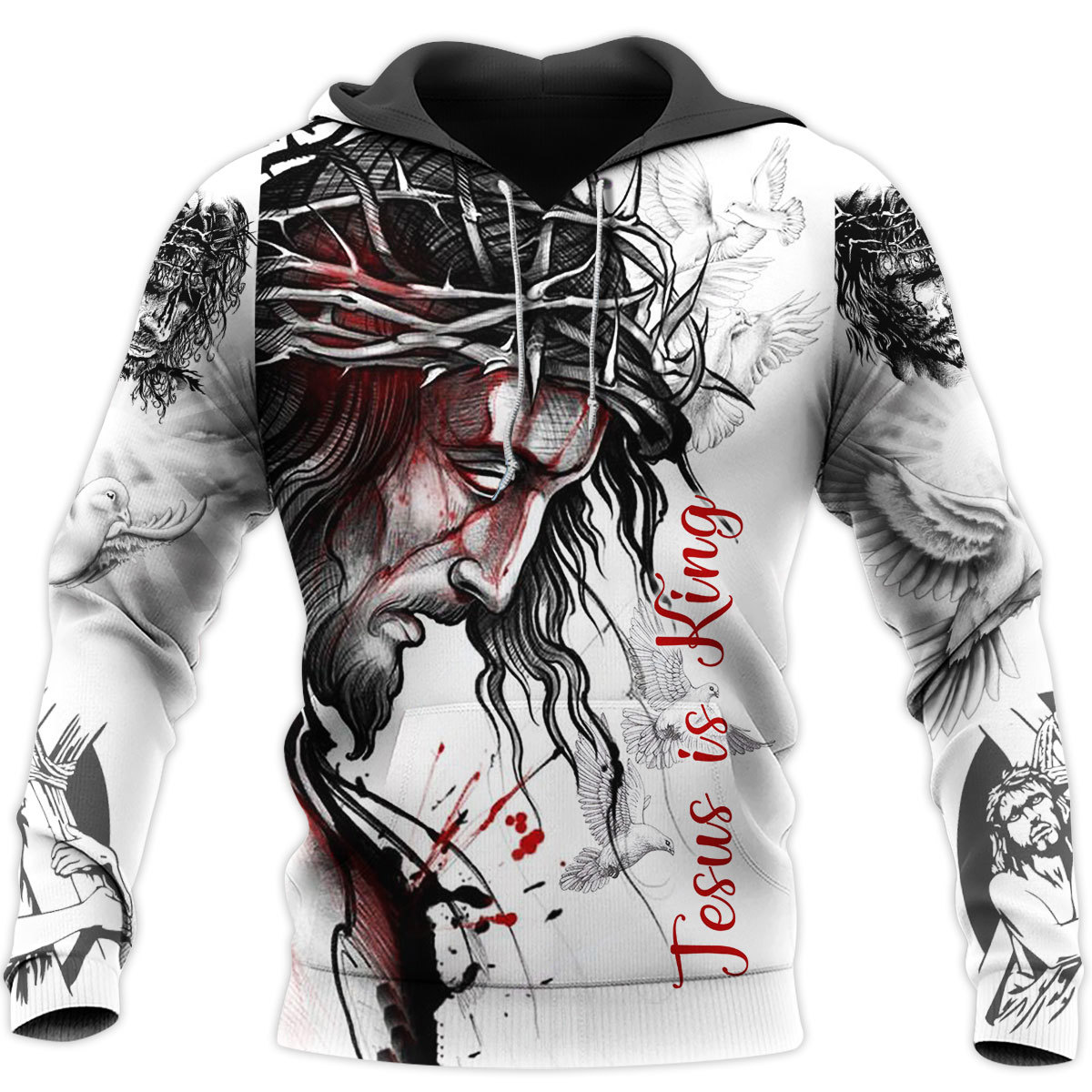 Jesus Is King 3D All Over Printed Hoodie