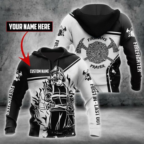 Personalized Firefighter 3D Hoodie Firemans Prayer