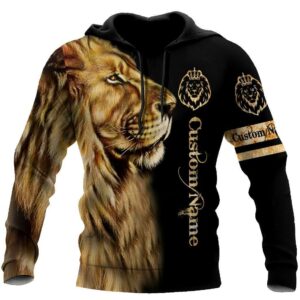 Personalized Lion 3D All Over Printed Hoodie The King